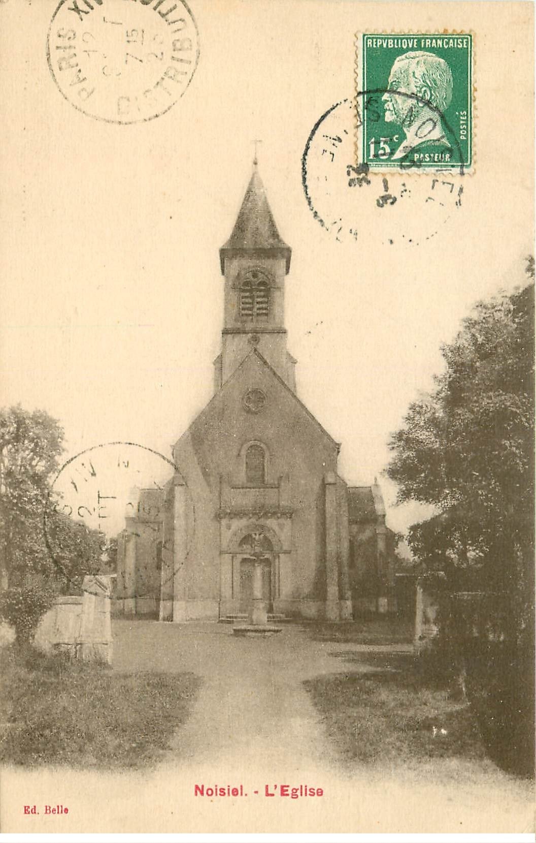carte postale ancienne 77 NOISIEL. L'Eglise 1925