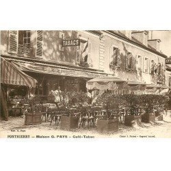 carte postale ancienne 77 PONTHIERRY. Café Tabac Maison Pays 1939