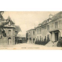 carte postale ancienne 77 PERTHES. Château Laplanche avec enfant sur les marches