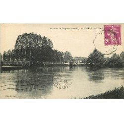 carte postale ancienne 77 POINCY. L'Île du Moulin 1934