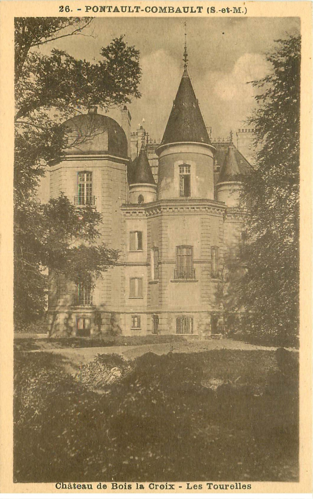 carte postale ancienne 77 PONTAULT-COMBAULT. Château de Bois la Croix Tourelles