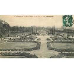 carte postale ancienne 77 POMPONNE. Les Parterres du Château 1908