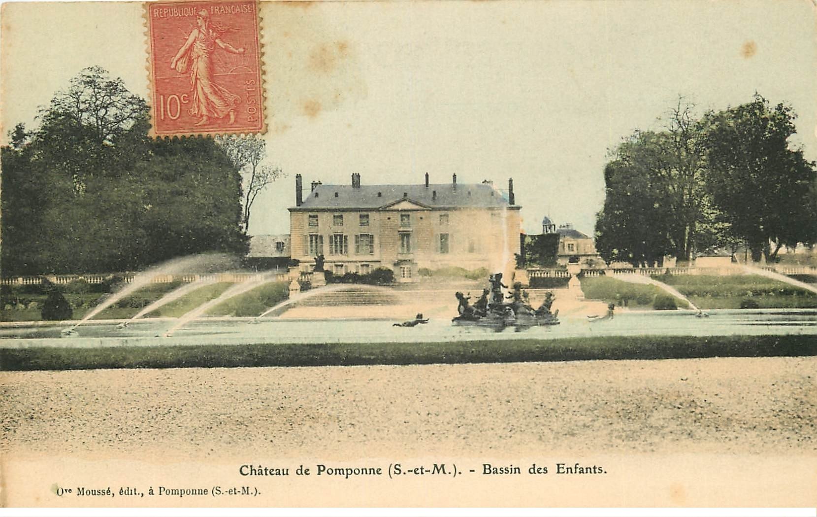 carte postale ancienne 77 POMPONNE. Le Château Bassin des Enfants