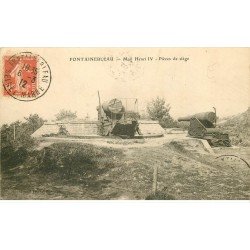 carte postale ancienne 77 FONTAINEBLEAU. Mail Henri IV pièces de siège 1912
