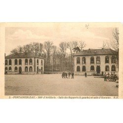 carte postale ancienne 77 FONTAINEBLEAU. 306° Artillerie Salle des Rapports et d'Honneur 1932