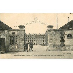 carte postale ancienne 77 FONTAINEBLEAU. Quartier Lariboisière 1923 Centre instruction Automobile