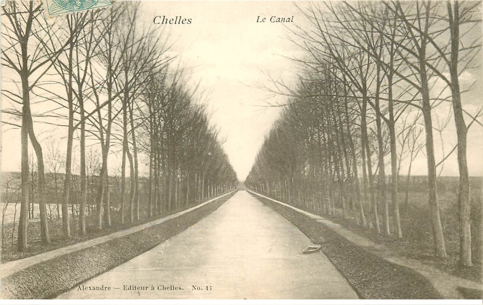 carte postale ancienne 77 CHELLES. Le Canal 1905