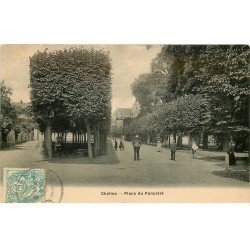 carte postale ancienne 77 CHELLES. Place du Poncelet vers 1906