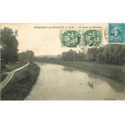 carte postale ancienne 77 MAREUIL-LES-MEAUX. Canal de Chalifert 1926