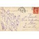 carte postale ancienne 77 ROZAY ROZOY-EN-BRIE. L'Ecole communale 1911. Nombreux timbres