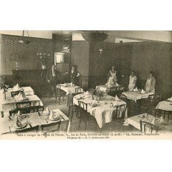 carte postale ancienne 77 ROZAY ROZOY-EN-BRIE. Hôtel de France, Salle à manger 84 Rue de Paris.