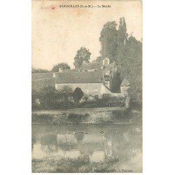 carte postale ancienne 77 SOIGNOLLES. Le Moulin 1915