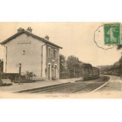 carte postale ancienne 77 SAINT-FARGEAU. SEINE-PORT. La Gare vers 1912