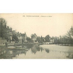 carte postale ancienne 77 SAMOIS-SUR-SEINE. Bords de Seine 1922