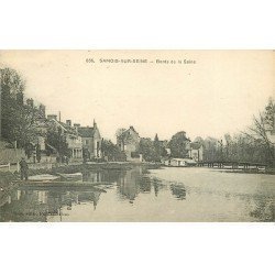 carte postale ancienne 77 SAMOIS-SUR-SEINE. Bords de Seine 1922