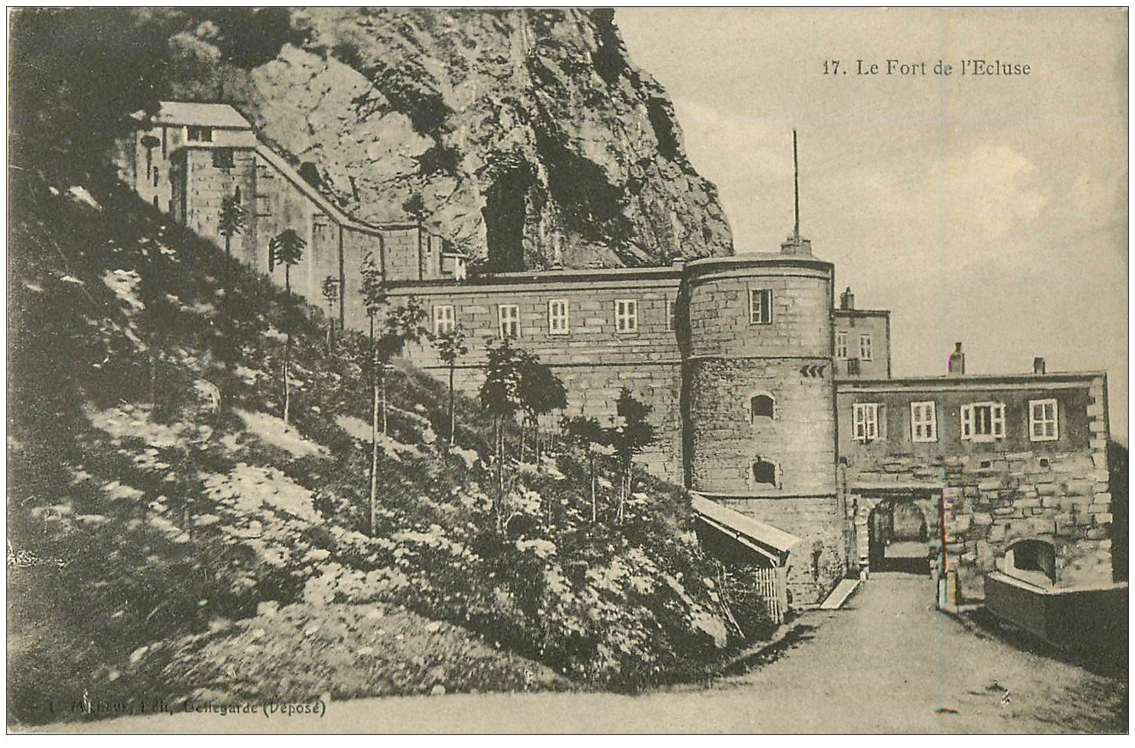 carte postale ancienne 01 Le Fort de l'Ecluse.
