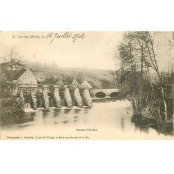 carte postale ancienne 77 SAINT-CYR-SUR-MORIN. Barrage d'Archet 1903