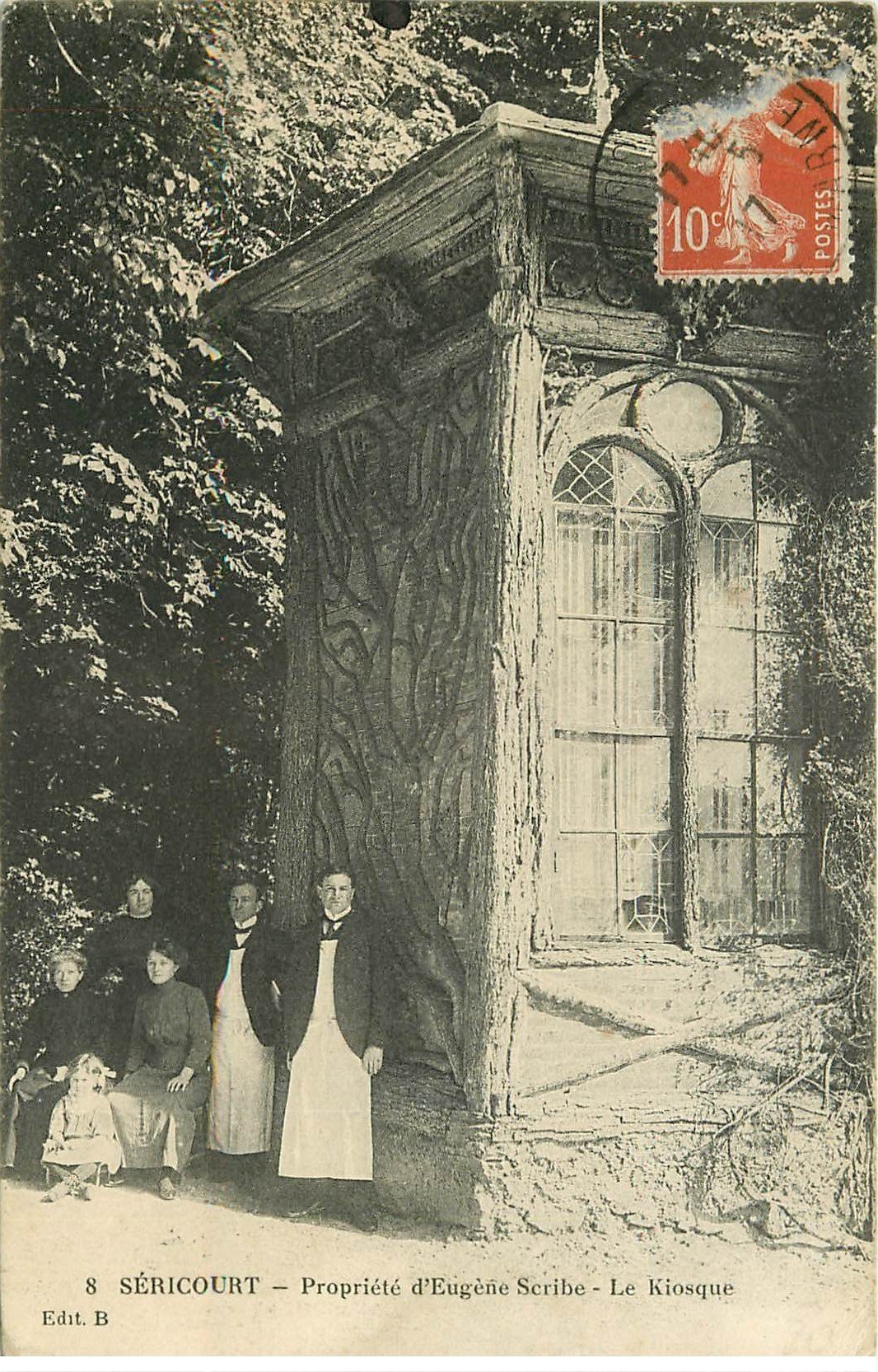 77 SERICOURT. Le Kiosque Propriété de Scribe 1917