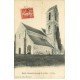 carte postale ancienne 77 SAINT-GERMAIN-LAVAL. L'Eglise 1909 petite animation. Pli coin droit