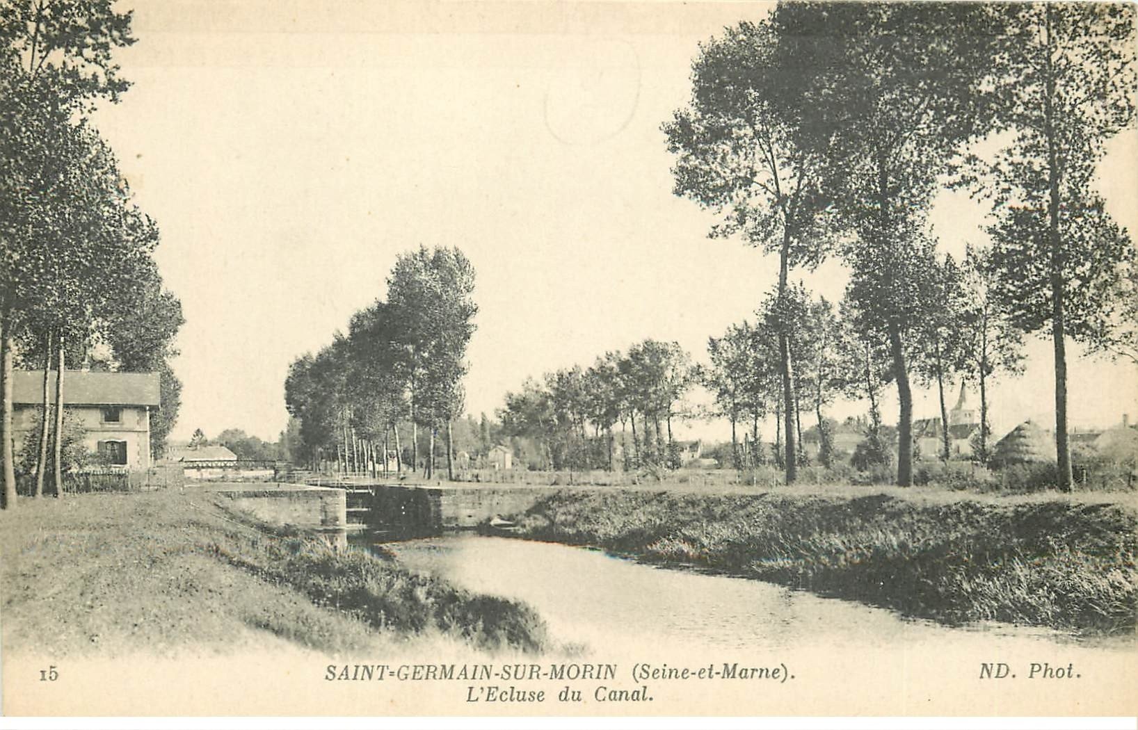 carte postale ancienne 77 SAINT-GERMAIN-SUR-MORIN. L'Ecluse du Canal