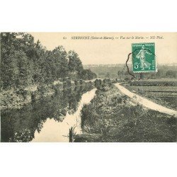 carte postale ancienne 77 SERBONNE. Vue sur le Morin