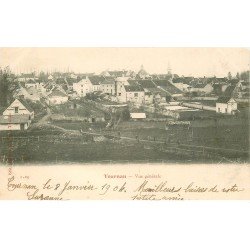 carte postale ancienne 77 TOURNAN. Vue générale 1904 animation sur la Route
