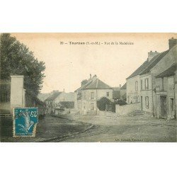 carte postale ancienne 77 TOURNAN. Rue de la Madeleine 1922 Pensionnat