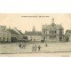 carte postale ancienne 77 TOUQUIN. Place de la Mairie avec Postes et Télégraphes