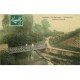 77 TOURNAN EN BRIE. La Marsange et Passerelle. Ancienne Corderie 1909. Superbe carte toilée