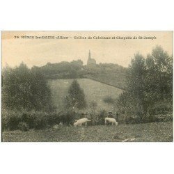 carte postale ancienne 03 NERIS-LES-BAINS. Colline de Créchaux et Chapelle St-Joseph