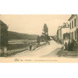 carte postale ancienne 77 THOMERY. Le Port Rue Sadi Carnot
