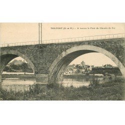 carte postale ancienne 77 TRILPORT. Pont du Chemin de Fer 1923