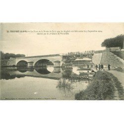 carte postale ancienne 77 TRILPORT. Pont Route de Paris 1914