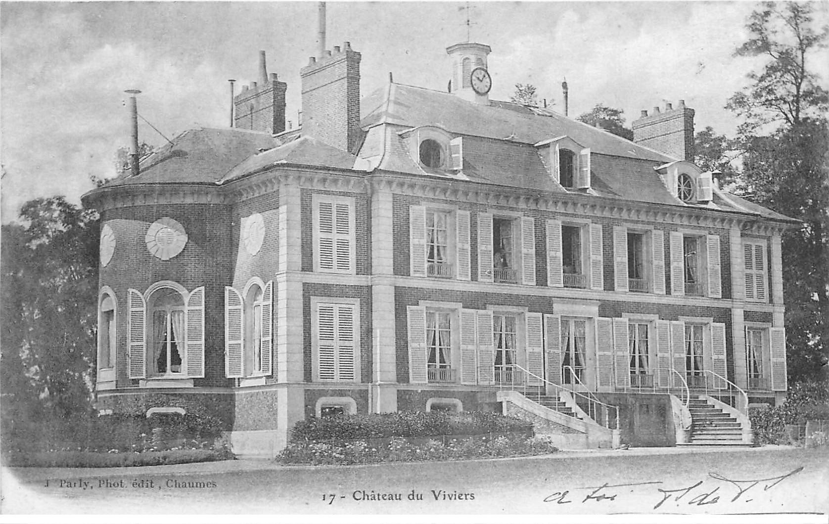 carte postale ancienne 77 VIVIERS. Le Château 1903