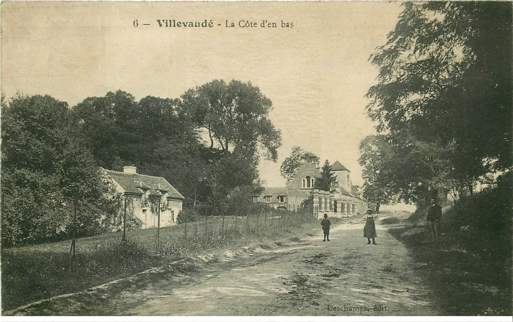 carte postale ancienne 77 VILLEVAUDE. La Côte d'en bas