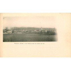 carte postale ancienne 77 VERNEUIL L'ETANG. Vue prise du Chemin de Fer vers 1900