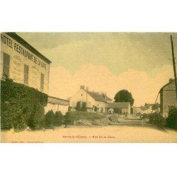 77 VERNEUIL-L'ETANG. Hôtel Restaurant Vautrin Rue de la Gare. Carte toilée