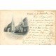 carte postale ancienne 77 NEMOURS. L'Eglise 1902 Epicerie Centrale