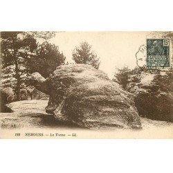 carte postale ancienne 77 NEMOURS. Rocher Beauregard. La Tortue 1931