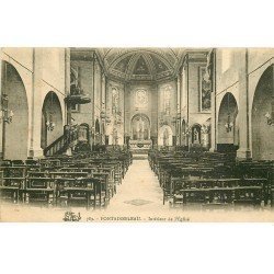carte postale ancienne 77 FONTAINEBLEAU. Intérieur de l'Eglise