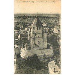 carte postale ancienne 77 PROVINS. Tour César panoramique