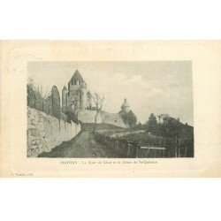 carte postale ancienne 77 PROVINS. Tour César Dôme Saint-Quiriace 1913
