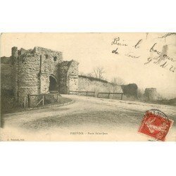 carte postale ancienne 77 PROVINS. Porte Saint-Jean 1907