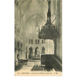 carte postale ancienne 77 PROVINS. Eglise Sainte-Quiriace 1922