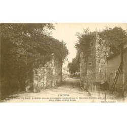 carte postale ancienne 77 PROVINS. Porte de Jouy petite animation au fond