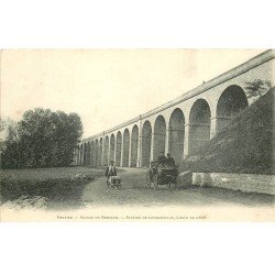 carte postale ancienne 77 PROVINS. Voiture ancienne Viaduc de Besnard. Station de Longueville