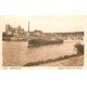 carte postale ancienne 77 MONTEREAU. Eglise et Pont sur Yonne Péniche