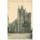 carte postale ancienne 77 MONTEREAU. Eglise Notre-Dame et Saint-Loup 1929 camion ancien