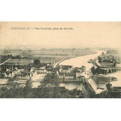 carte postale ancienne 77 MONTEREAU. Vue prise de Surville vers 1908