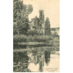 carte postale ancienne 77 MORET-SUR-LOING. Eglise Notre-Dame